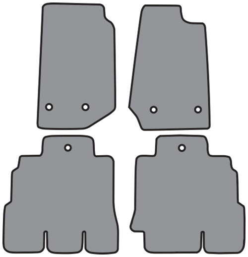2014-2018 Jeep Wrangler Unlimited JK Floor Mat 4DR 4pc Cutpile (FM382, FM382R)