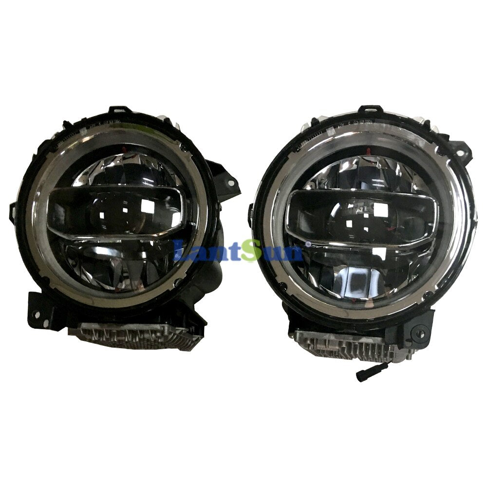 Sanfu LED headlight for Jeep For for wrangler JL 2018+LED Start a blue, LED turn light yellow circle, LED daylight white circle