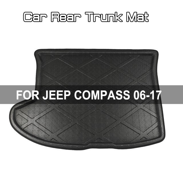 Car Rear Trunk Boot Mat Carpet Anti Mud Cargo Floor Mats For Jeep Compass / Grand Ckerokee / Wrangler / Cherokee / Renegade