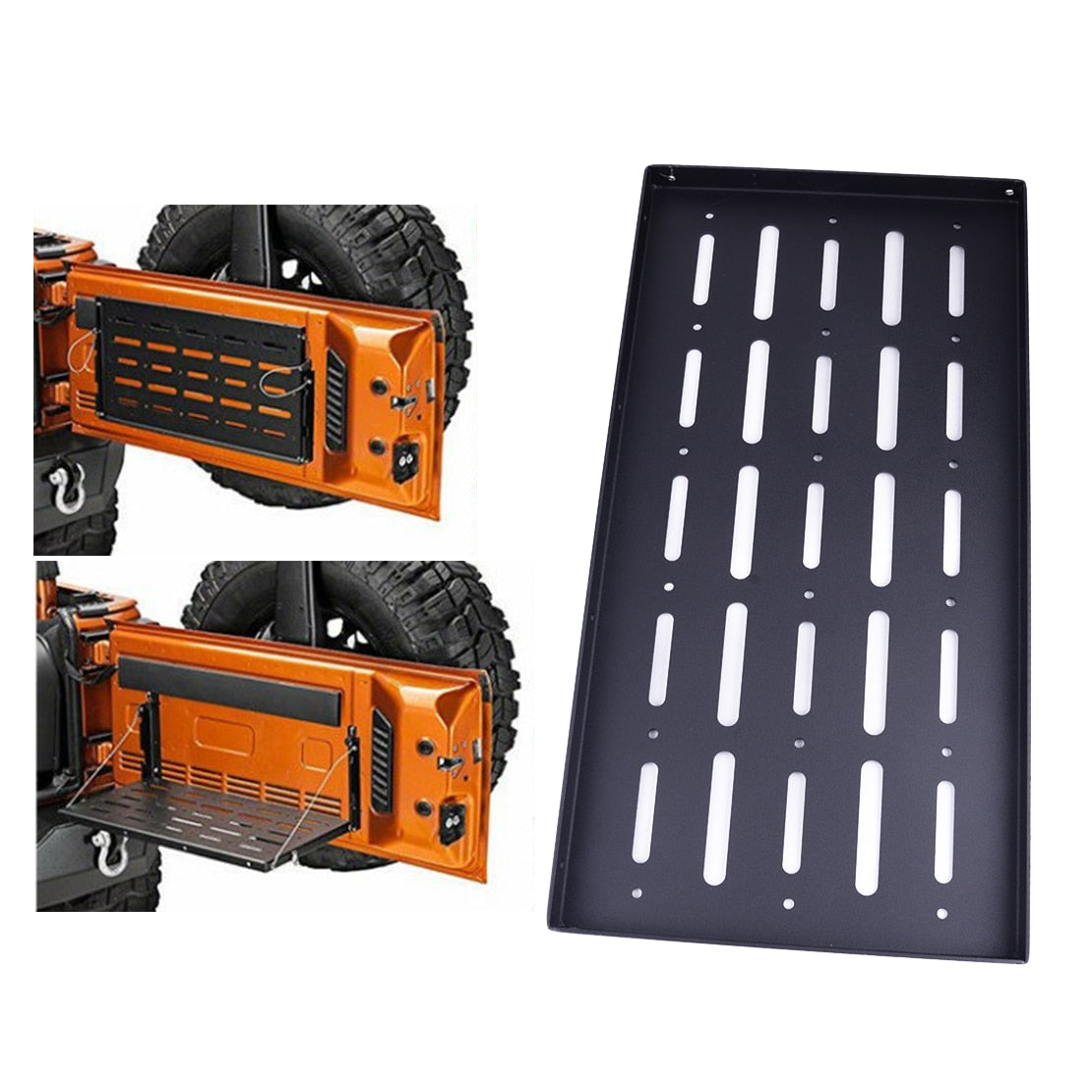 Foldable Multifunction Tailgate Rear Door Cargo Storage Bracket Table Shelf Support Storage Fit For Jeep Wrangler JK 2007-2017