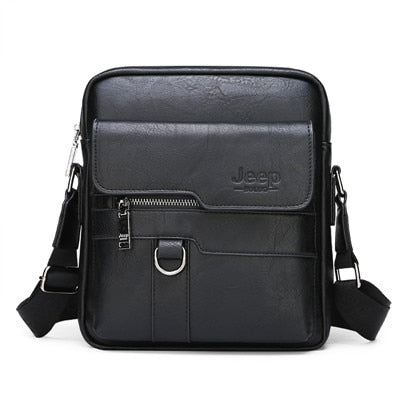 JEEP BULUO Man Leather Bag Shoulder Crossbody Bags For Men Cow Split Leather Male iPad Business Messenger Bag Drop Shipping