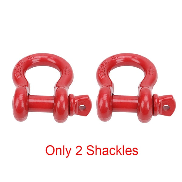 4x4 Accessories 3.25T Towing Shackle Hook with Isolator Cover for Towing Hauling Recovery Kits For Jeep/Truck Offroad Tow Parts