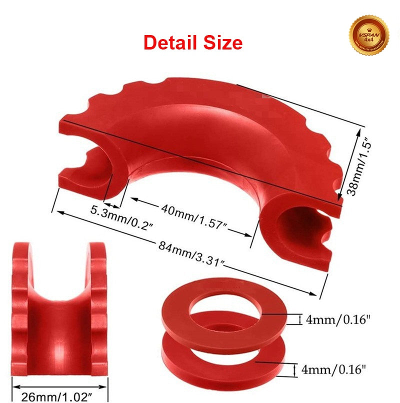 4x4 Accessories 3.25T Towing Shackle Hook with Isolator Cover for Towing Hauling Recovery Kits For Jeep/Truck Offroad Tow Parts