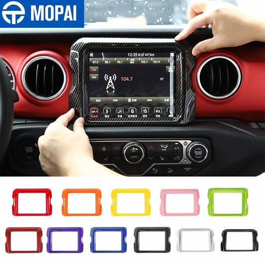 MOPAI 8.4 Inches Car GPS Navigation Decoration Frame Cover Stickers for Jeep Wrangler JL 2018+ for Jeep Gladiator JT 2018+