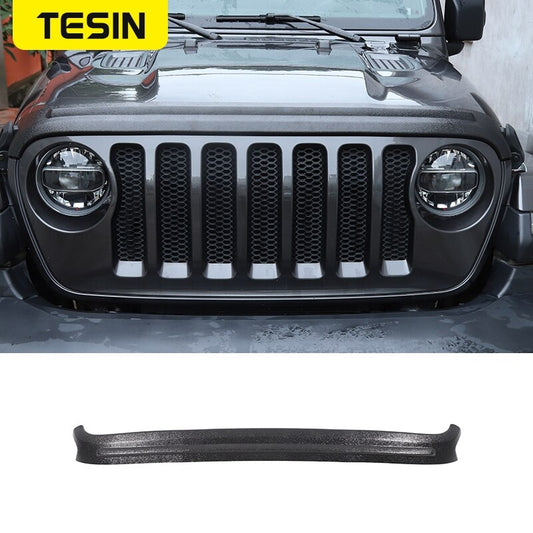 TESIN Car Front Grilles Cover Rear Stone& Bug Deflector Hood Wind Air Deflector Shield Sand Block for Jeep Wrangler JT JL 2018+