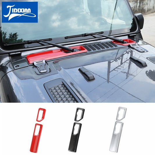 JIDIXIAN Car Front Wiper Base Panel Decoration Cover Sticker for Jeep Wrangler JL Gladiator JT 2018-2021 Exterior Accessories