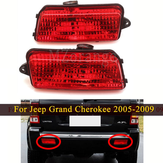 Rear Bumper Reflector light For Jeep Grand Cherokee 2005 2009 05 06 07 08 09 Tail Stop Brake Lights Rear turn signal Fog lamp
