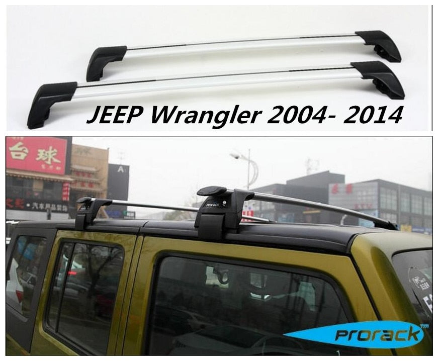 Aluminium alloy Car Roof Rack Baggage Luggage Bars Fits For 04-14 JEEP Wrangler 2004- 2014 Fast By EMS