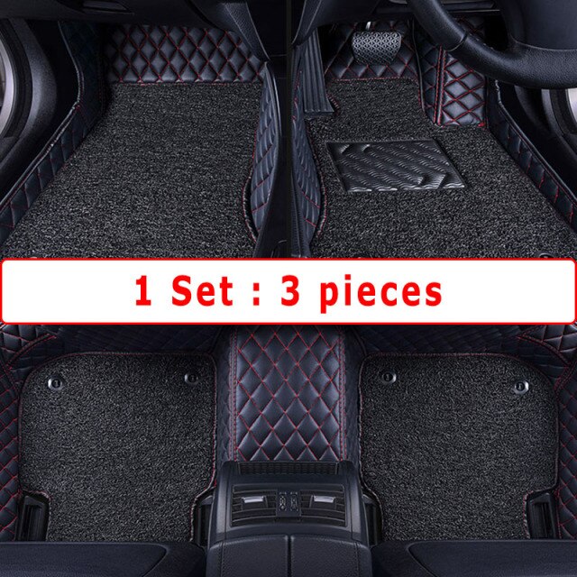 RHD Luxury Double Layer Wire Loop Car Floor Mats Carpets Accessories Styling Custom For Jeep Wrangler JL 4 door 2020 2019 2018