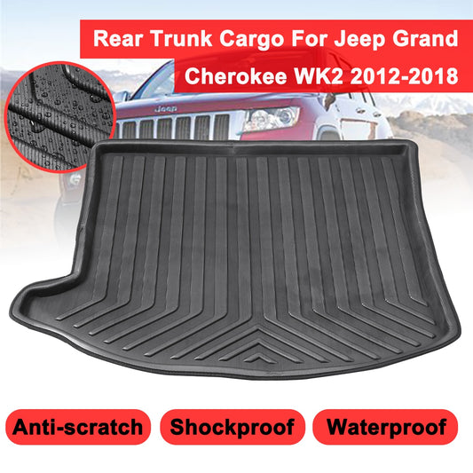 Cargo Floor Tray Carpet Mud Pad Boot Mat Rear Trunk Liner For Jeep Grand Cherokee WK2 2012 2013 2014-2018 Kick Guard Protector
