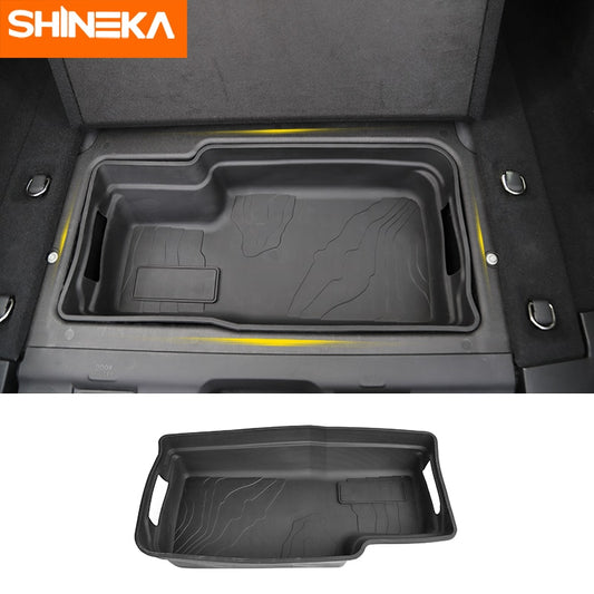 SHINEKA Trunk Storage Mat for Jeep Wrangler Rubber Trunk Cargo Tray Floor Mat Pad for Jeep wrangler Sahara jl 2018 2019