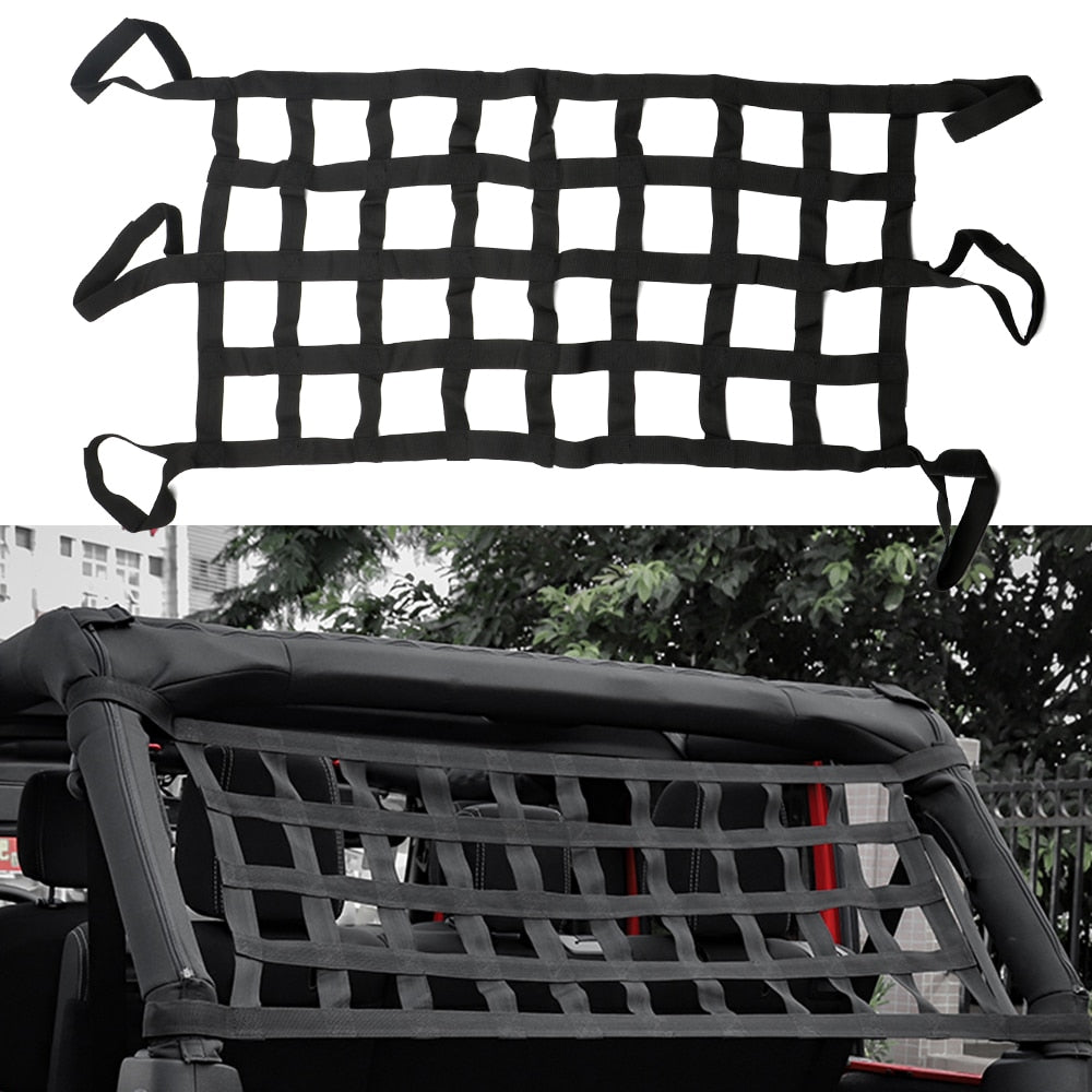 Tail Box Net Car Roof Storage Net Retrofit accessories Multifunction Mesh Cargo Net For Jeep Wrangler