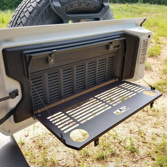 Tailgate Table Rear Door Foldable Shelf Storage Bracket Accessories Aluminum Off-Road Travel for Jeep Wrangler JL 2018