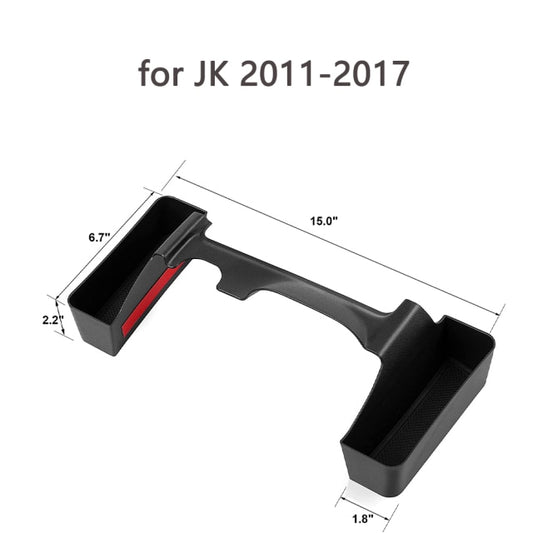 Gear Shift Storage Box Organizer Tray for Jeep Wrangler JL JK Gladiator JT 2011-2021 4-Doors Car Interior Accessories ABS Black