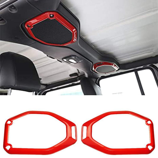 Car Roof Speaker Ring Decoration Cover Sticker Accessories For Jeep Wrangler JL 2018 For Jeep Gladiator JT 2018 3 Colors